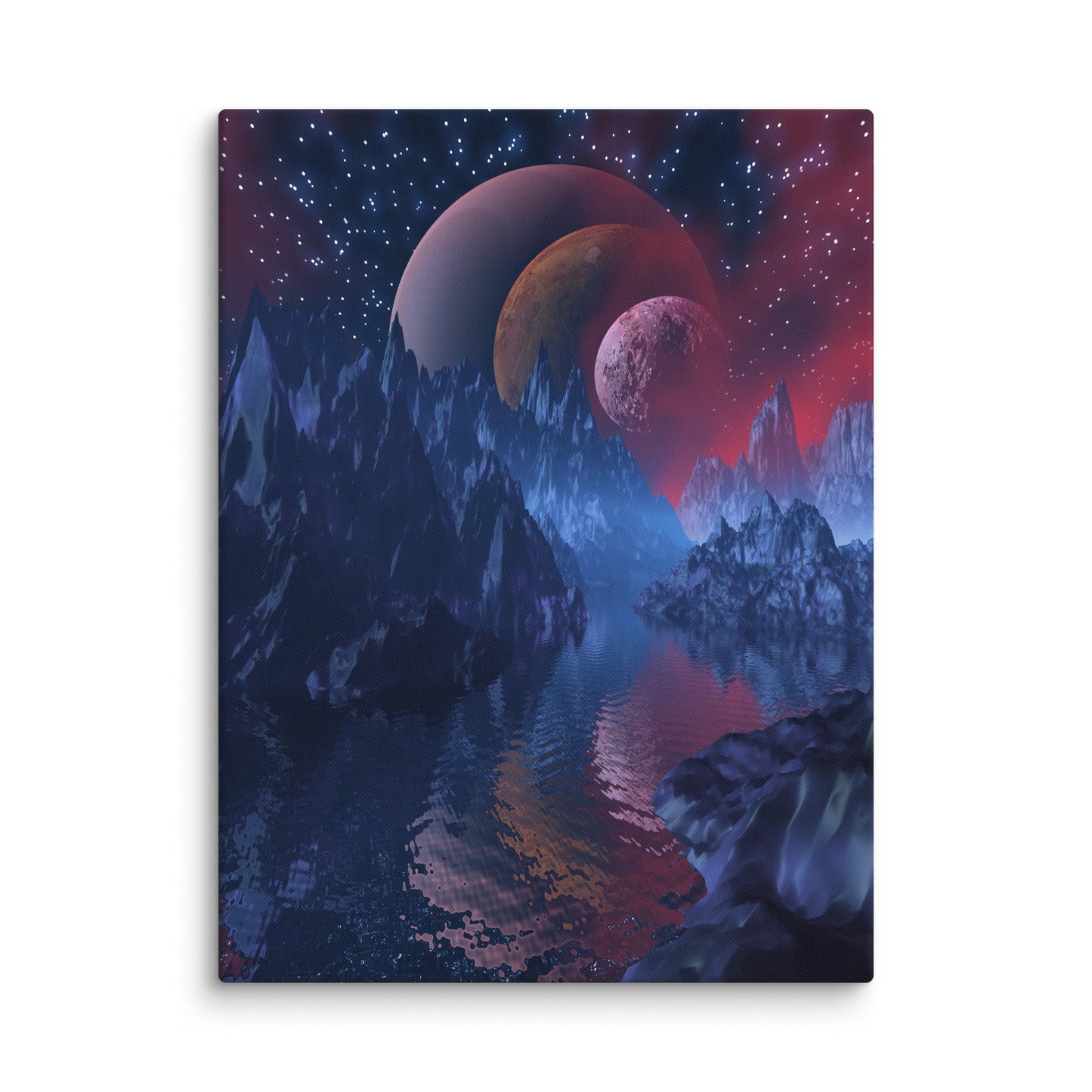 Triple Moonset - Canvas